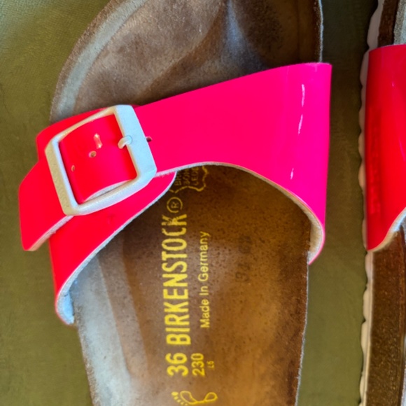 Birkenstock Women’s Vegan Madrid Neon Pink - Picture 7 of 9